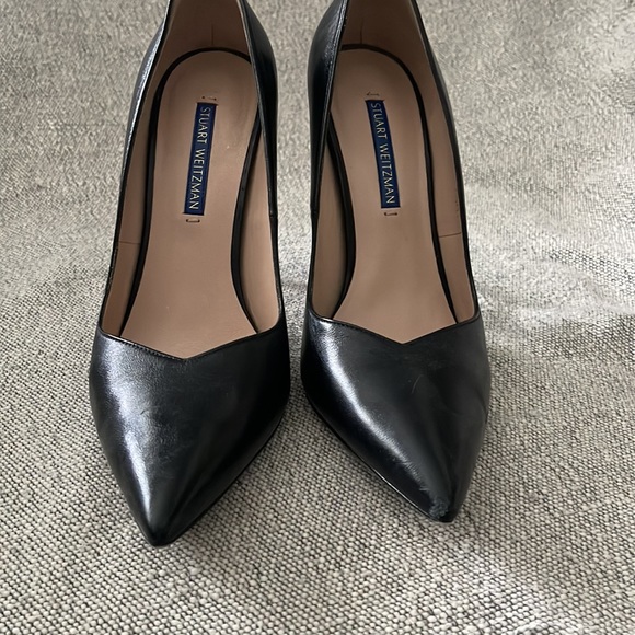 Stuart Weitzman black leather heels - Picture 5 of 8